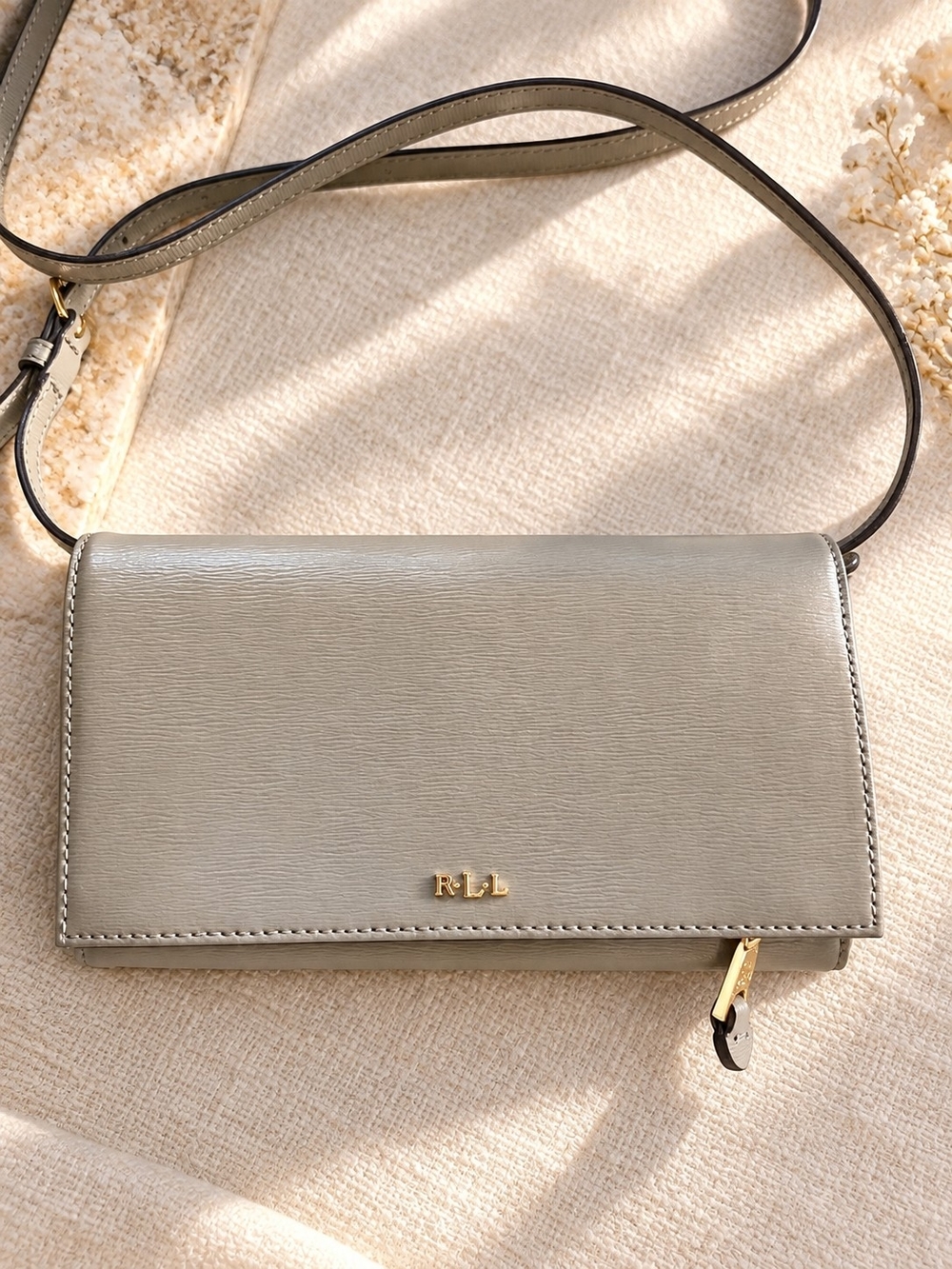 Polo Ralph Lauren Gray Crossbody Bag Like New